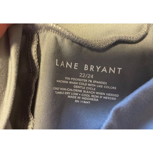 Lane Bryant NWT Gray Ruched Mock Neck Long Sleeve Top Sz 22 - Picture 5 of 7